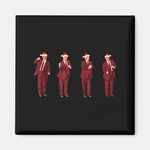 Imã Funny Trump Dança Papai Noel Natal Xmas Pijama