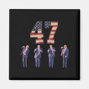 Imã Funny Trump Dançando América 47 Trump Dance Men Wo
