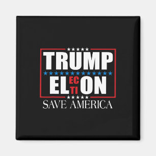 Imã Funny Trump Election Usa Flag Trump Elon Save Amer