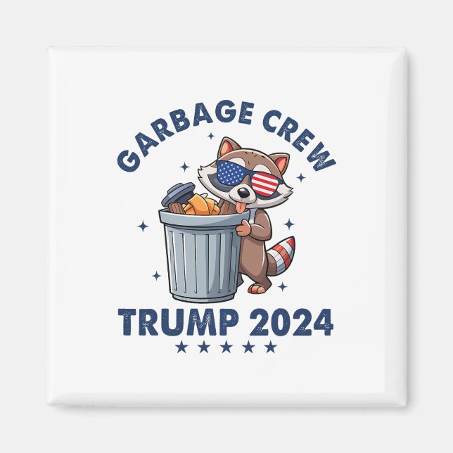 Imã Funny Trump Garbyge Crew (Frente)