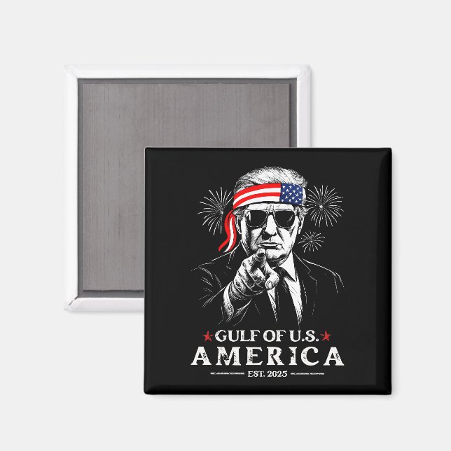 Imã Funny Trump Golfo Dos EUA 2025 4 De Julho (Front/Back)