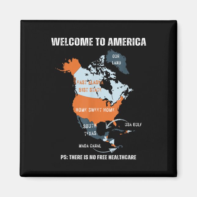 Imã Funny Trump Groelândia Canal do Panamá Canadá Méxi (Frente)