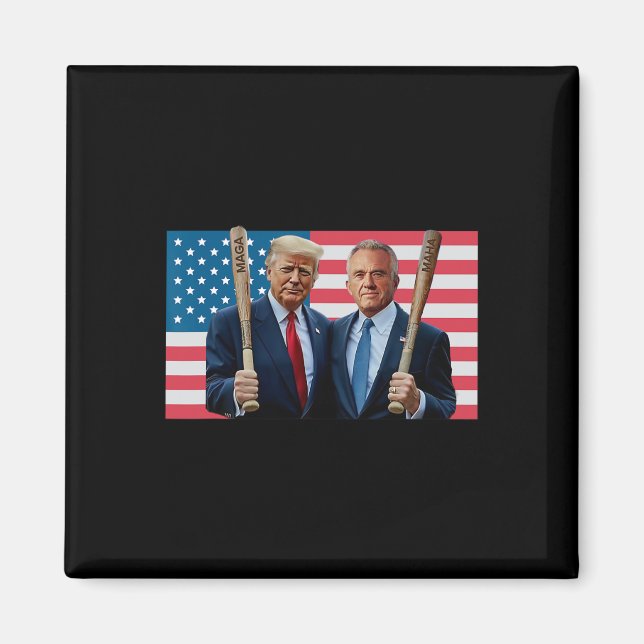 Imã Funny Trump Kennedy Mega Maha Baseball Bat Usa Fla (Frente)