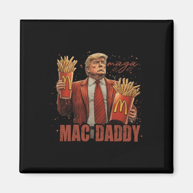 Imã Funny Trump Mcdon 2024 Fast Comida Mac Pai Hamburg (Frente)