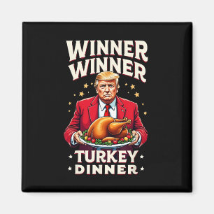 Imã Funny Trump Winner Winner Jantar de Peru Dia de Aç