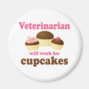 Imã Funny vai trabalhar para Cupcakes veterinários
