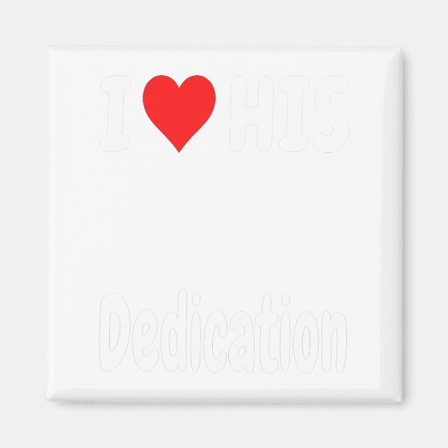 Imã Funny Valentine's Day Couple Matching I Love His D (Frente)