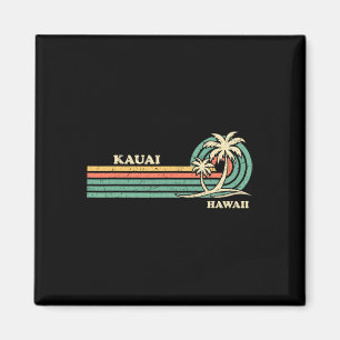 Imã Funny Vintage Retro Summer Vacation Hawaii Kauai B