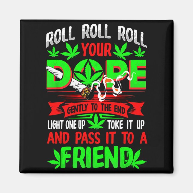 Imã Funny Weed T Lover Roll Joint Friend Smoking Short (Frente)