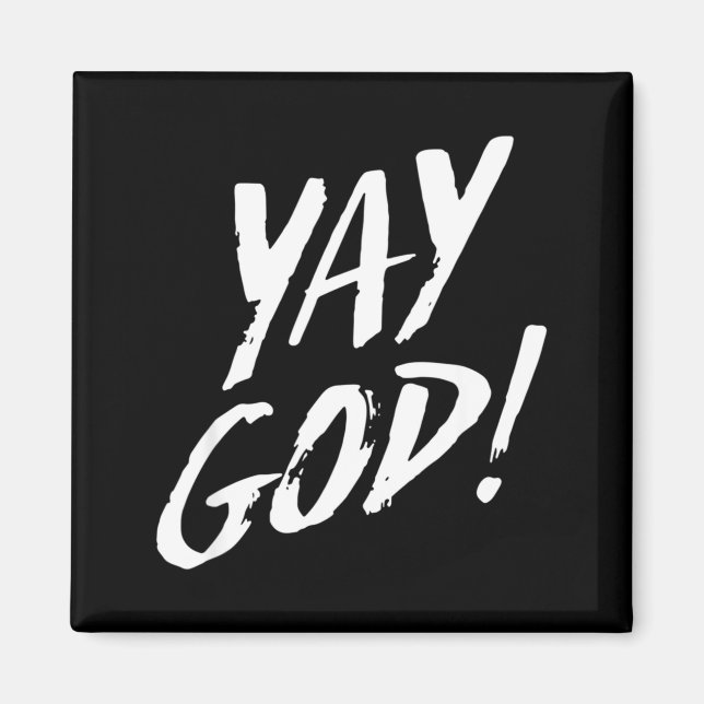 Imã Funny Yay God Graphic Jesus Christian Religion Gif (Frente)