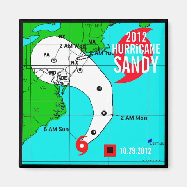 Imã Furacão Sandy Track Magnet 2 (Frente)