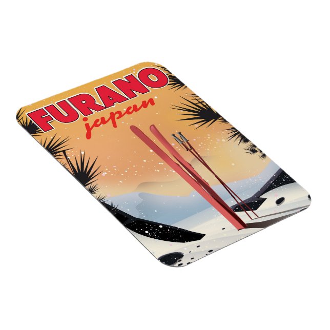 Ímã Furano, poster de viagens japonês. (Lado Direito)