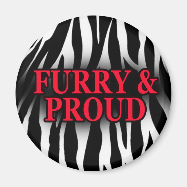 Imã Furry & Proud Magnet Zebra Versão (Frente)