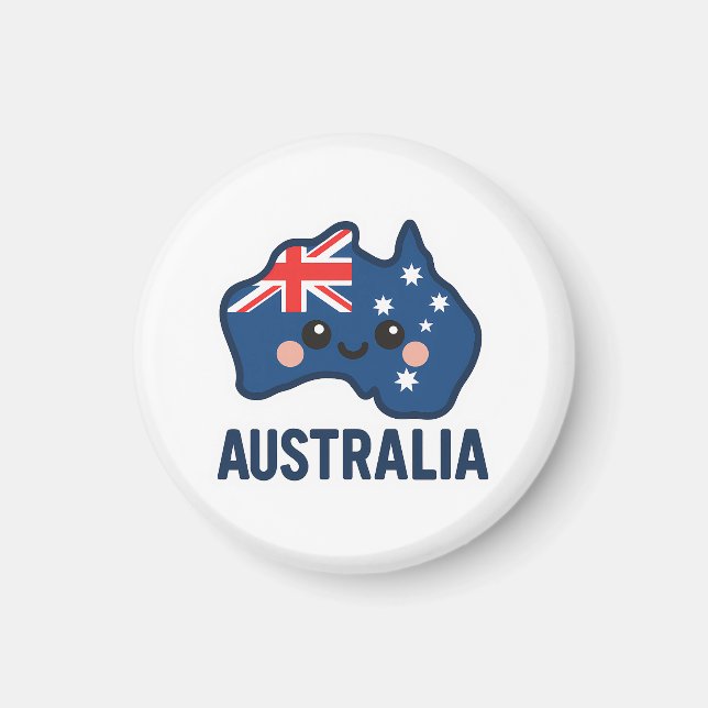 Imã Fusão Kawaii na Austrália - Negrito e Adorável (Frente)