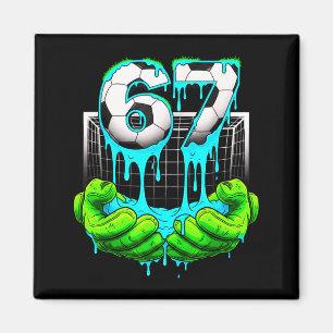 Imã Futebol 67 Seis Sete 6 7 Engraçado Gen Alpha Meme