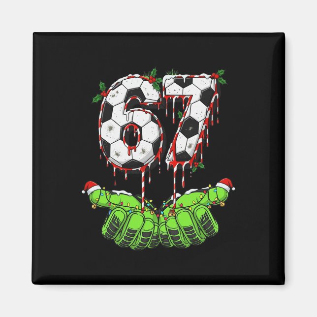 Imã Futebol 67 Seis Sete Divertido Gen Alpha Meme Gote (Frente)