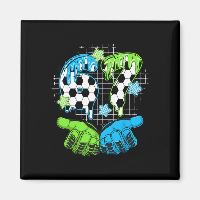 Imã Futebol 67 Seis Sete Divertido Gen Alpha Meme Gote (Frente)