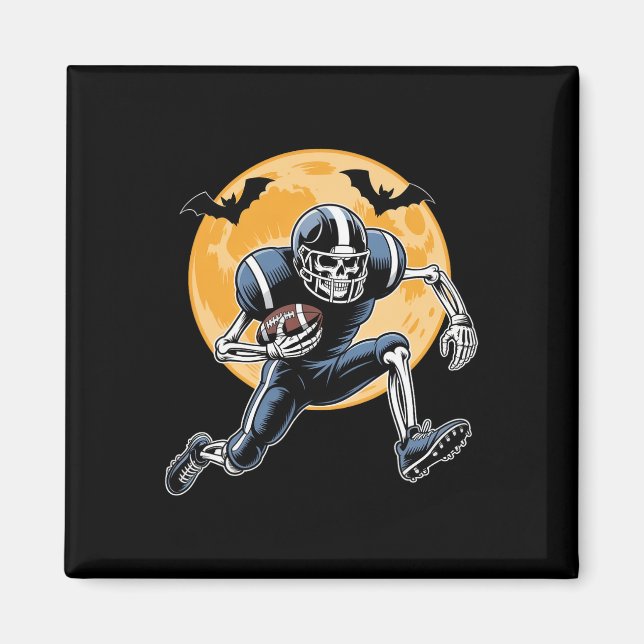 Imã Futebol americano Skeleton Halloween (Frente)