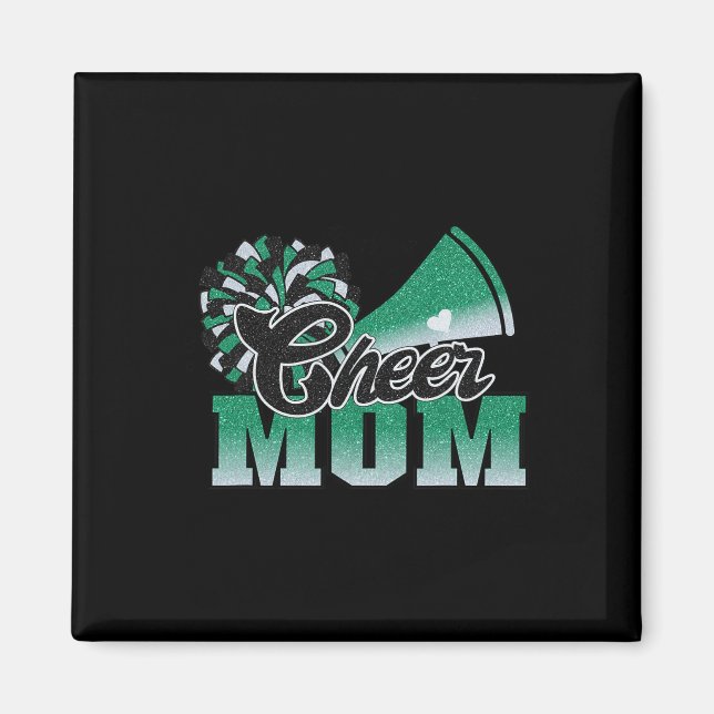Imã Futebol animado Mãe Verde Pom Preto Branco Leopard (Frente)