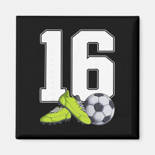 Imã Futebol Aniversário de 16 anos Footller Meninos de