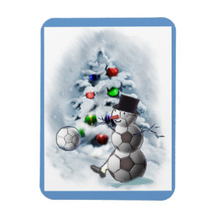 Ímã Futebol Ball Snowman Natal