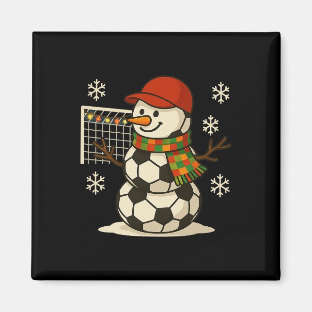 Imã Futebol Bolas Boneco de Neve Natal Divertido Menin (Frente)