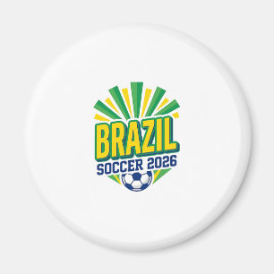 Imã Futebol Brasil 2026 Futebol Negrito Tipografia Paí