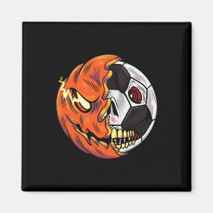 Imã Futebol Byll Abóbora Caveira Futebolista de Hallow