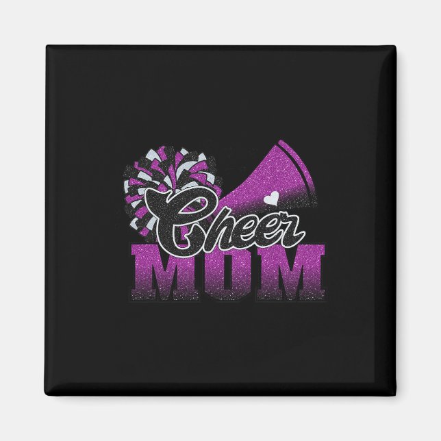Imã Futebol Chee Mãe Roxo Pom Leopardo Negro (Frente)