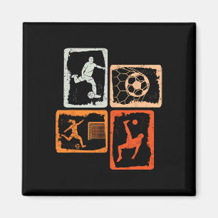 Imã Futebol Colorido Retro