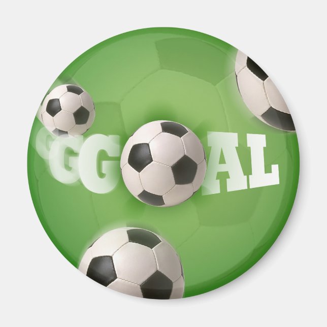 Imã Futebol de bola de futebol - Magnet (Frente)