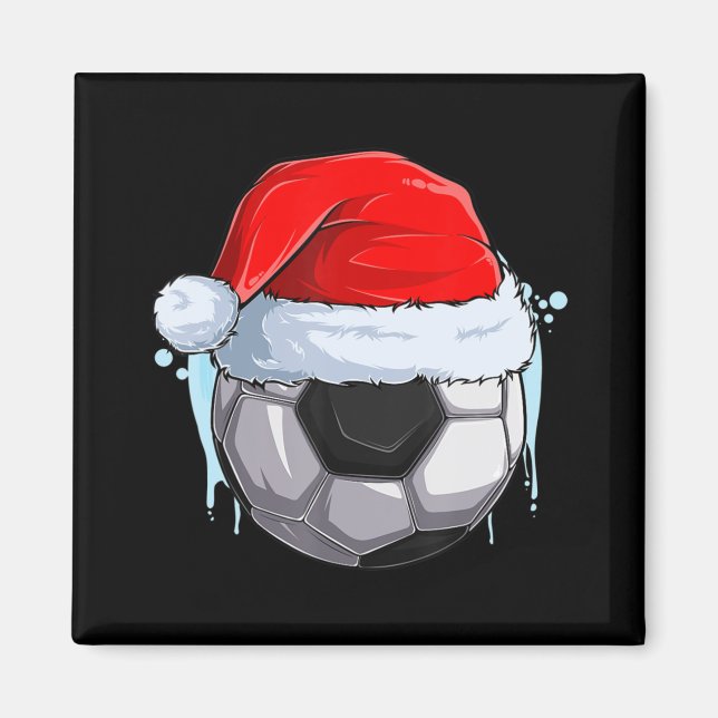 Imã Futebol de Natal - Bola de Futebol do Natal em Pap (Frente)