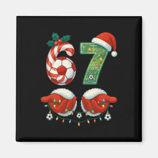 Imã Futebol de Natal Drip Número 67 Jogador de Futebol