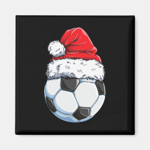 Imã Futebol de Natal Ll Chapéu do Papai Noel Esportes