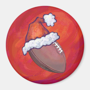 Imã Futebol de Santa Hat em Red