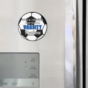 Imã Futebol de Varsity Azul Personalizado para o Ensin