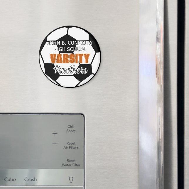 Imã Futebol de Varsity Laranja Personalizado para o En (In Situ (Fridge))