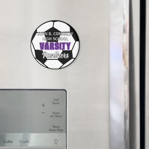 Imã Futebol de Varsity Roxo Personalizado para o Ensin