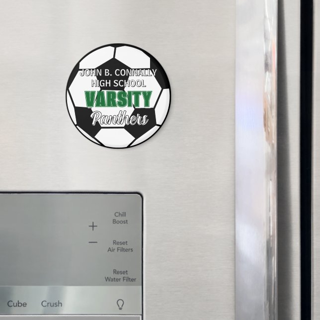 Imã Futebol de Varsity Verde Personalizado para o Ensi (In Situ (Fridge))