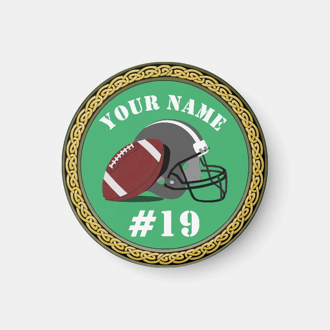 Imã Futebol do Magnet - Adicionar nome e número (Frente)