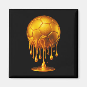 Imã Futebol Dourado Ll Gotejando Futebol Dourado Gotej
