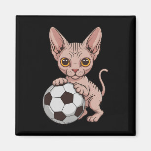 Imã Futebol Engraçado Sphynx Apenas Garota Que Ama Gat