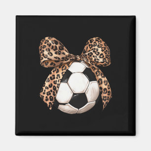 Imã Futebol Feminino Arco Coquete Estampa de Leopardo