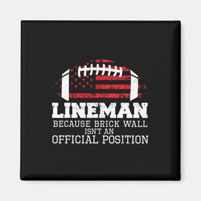 Imã Futebol Lineman Porque Brick Wall Linha D (Frente)