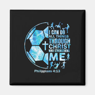 Imã Futebol Masculino Cristão Eu Posso Fazer Todas as
