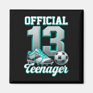 Imã Futebol Menino de 13 Anos de Idade Aniversário Tre