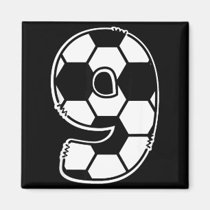Imã Futebol Número 9 Aniversário Infantil Dia de Matem