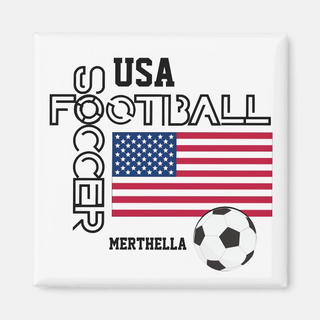 Imã Futebol Personalizado Americano de Futebol (Frente)
