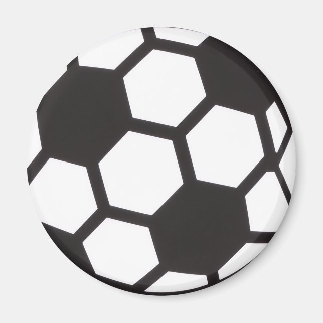 Imã Futebol Preto & Branco (Frente)