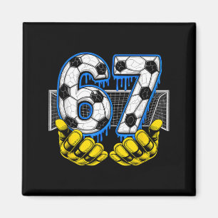 Imã Futebol Six Seven 67 Meme Divertido Gen Alpha